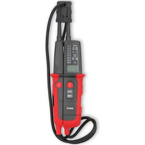 STIER Profi Spannungs- und Durchgangsprüfer, 6V-1000V AC/DC, 2-polig, CAT III 1000V CAT IV 600V, 19mm Sonden-TIP-Abstand