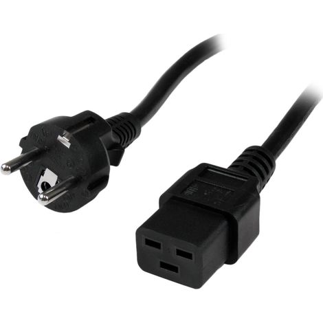 StarTech.com Cable de 2m de Alimentación de Ordenador, 16AWG, EU Schuko a C19, 16A 250V, Cable de Alimentación de Repuesto, Impresora, para Fuente de Alimentación, Cable para Europa, UL (1/5)