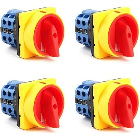 Disjoncteur 4 x 20 A Lw26Gs Ca10 48 x 48 mm, interrupteur à came rotatif cadenassable
