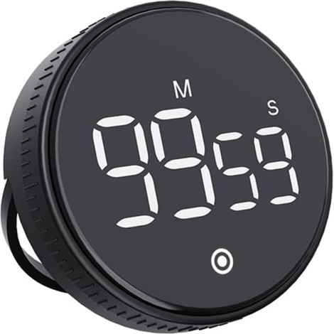 Horloge numérique magnétique rechargeable générique avec compte à (1/5)
