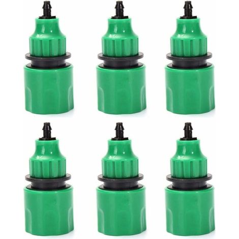 tuyau d'arrosage tuyau un sens adaptateur robinet raccord raccord pour irrigation Lot de 6 (1/4)