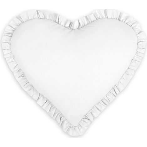 Coussin décoratif en forme de cœur - blanc (1/2)