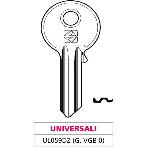 Silca CHIAVE SILKY OTTONE UL059DZ (G.VGB 0) UNIVERSALE 100.00 pz