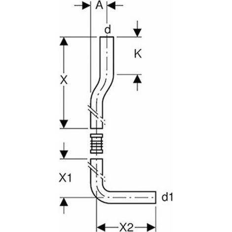 Geberit 118100111 Spülbogenset 90Gr gekröpft