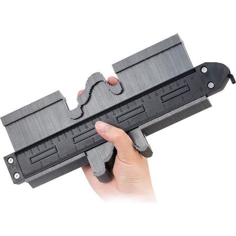 Plastic Contour Gauge with Lock 25cm Profile Gauge Measuring Ruler for Precision Tiling Measuring Laminate Wood Marking Tool (10 INCH) (1/5)