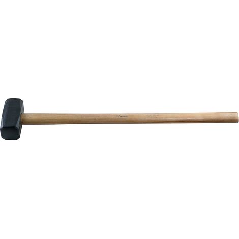 Masse Couple avec Manche Hickory, Tête en Acier Carbone C45E, Longueur 19 cm, Total 100 cm, Bois Dur Haute Densité, Idéale pour Usages Intensifs