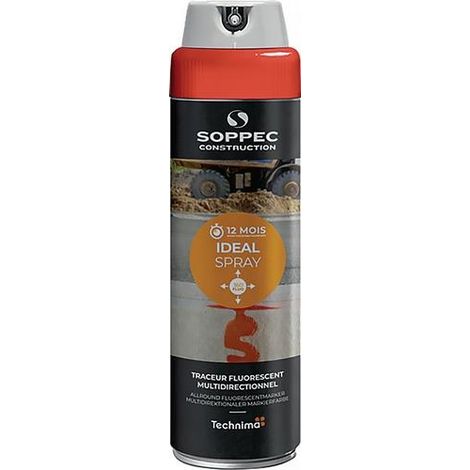 Pintura  Marcador IDEAL  Neón Rojo  500ml Spray  SOPPEC (1/5)