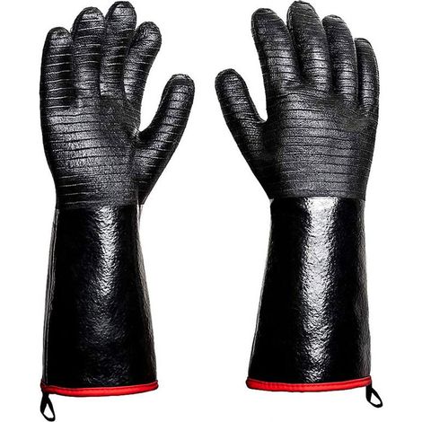 Gants De Cuisson - Gants Résistants À La Chaleur Jusqu'à 800 °C - Pour Barbecue Four Micro-ondes - 35 Cm - 2 Pièces (1/5)