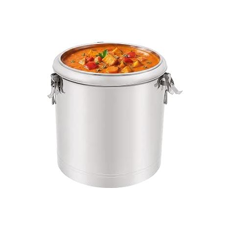 Conteneur isotherme de 20L/40L pour aliments, seau isolé avec couvercle, carafe isotherme en acier inoxydable, pour café, thé ou vin chaud, maintient les aliments 12h chauds et 24h froids (1/5)