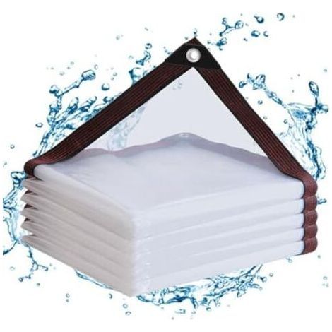 Bâche transparente avec œillets, imperméable, bâche transparente 2x3m pour plantes extérieures, serres, mobilier de jardin, cabanes pour animaux, toits (1/5)