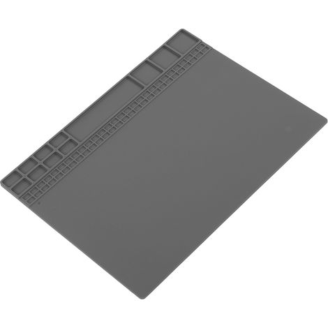 Tapis isolant de soudure électronique en silicone résistant à la chaleur, gris (1/5)