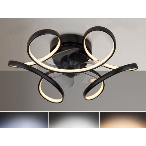 LED Deckenleuchte LORIS mit Ventilator & Fernbedienung, dimmbar, Ø 56cm (1/5)