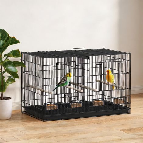 Cage pour oiseaux negro en acero PP 76 x 46 x 46 cm (1/5)