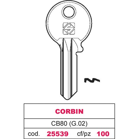 Silca CHIAVE ASC CB80 (G.VAC 0) CORBIN 20.00 pz