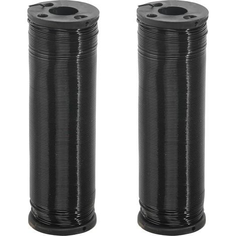 200 m Fil de Fer pour Fleurs 0,67 mm Fil d'emballage Fil Floral Galvanisé Fil de Fer Fleuriste Fil de Fer Recuit Fil de Jardin Noir pour Attacher des Fleurs et des Plantes (100 m/Rouleau) (1/4)