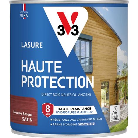 Lasure Haute Protection Biosourcée V33 rouge basque- 0,75L