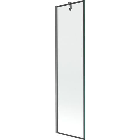 Mexen Next 1-flügelige Badewannenfalttür 50 x 150 cm, schwarzer Rahmen, Gun Metal - 895-050-000-00-70-95 (1/5)