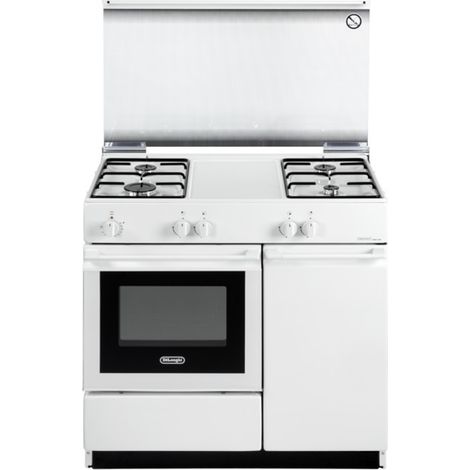 De’Longhi SEW 8540 NED. Tipo di prodotto: Cucina, Colore del prodotto: Bianco, Tipo di controllo: Manopola. Tipo di piano cottura: Gas, Numero totale di fuochi: 4 Fornello(i), Numero di fuochi: 4 Forn (1/2)