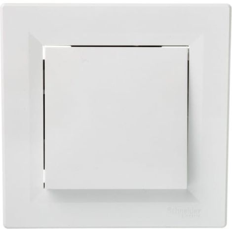 Asfora Einzel-Zweipol-Schalter, weiß, mit Rahmen EPH0200121
