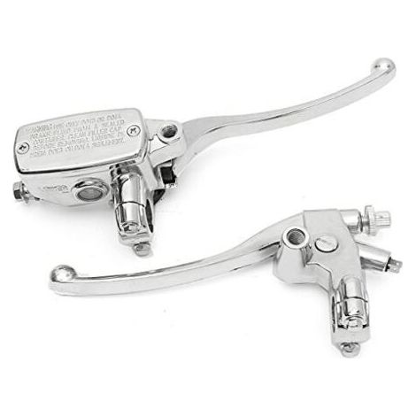Maître-cylindre de frein hydraulique pour moto de 22 mm avec chromage (1/5)