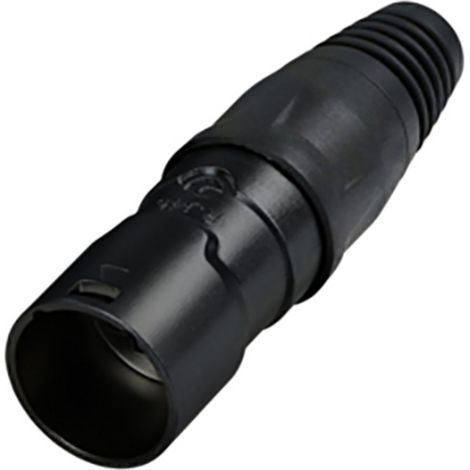 Rean AV  Kabelsteckerschutz IP65 für konfektionierte RJ45-Kabel, schwarz-verchromtes Gehäuse RCEM-Z-