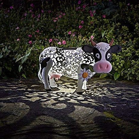Solarbetriebene, beleuchtete LED-Giraffe mit Kupfermetall-Effekt