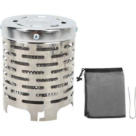 Chauffe-tente portable en acier inoxydable avec housse de rangement en filet - Idéal pour randonnée et camping (1/5)