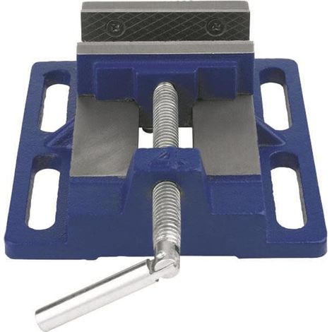 Étau de perceuse, capacité de la mâchoire de 11,4 cm, fer forgé pour une durabilité ultime, base fendue pour une installation facile (226340), bleu