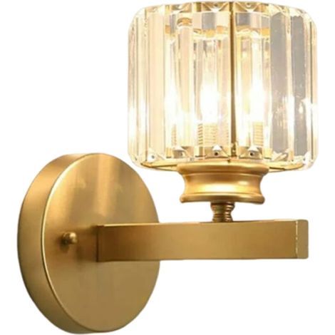 Lampada da parete postmoderna in metallo a LED, lampada da parete in cristallo, lampada da parete decorativa per la casa, lampada da parete per TV in soggiorno, lampada da comodino in camera da letto, (1/5)