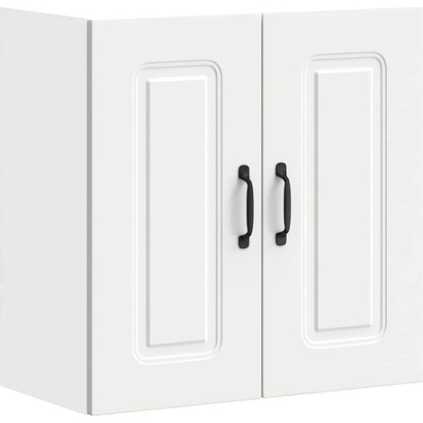 Armoire murale de cuisine Meuble de cuisine Kalmar blanc bois d'ingénierie (1/5)