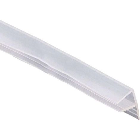 Joint d'étanchéité en silicone transparent en forme de F pour portes et fenêtres en verre, 0,6 cm x 100 cm (1/5)
