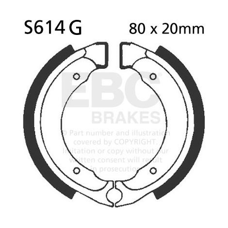 Pattini freno scanalati EBC S614G (1 set)