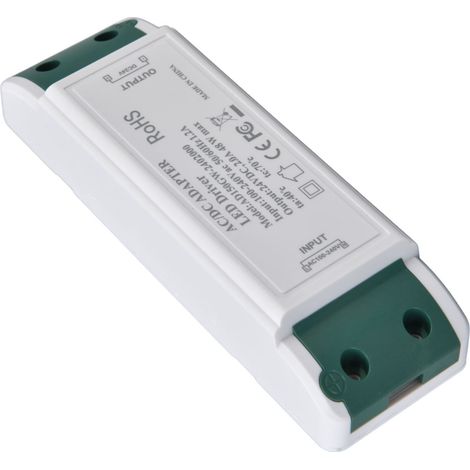 Transformateur LED 24V DC 2A 48W, alimentation à courant constant pour ampoules et bandeaux, intérieur et bureau, entrée AC100-240V (1/5)