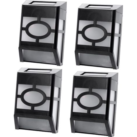 4pièces Lot De Lampes Solaires Murales Éclairage Led Étanche Pour Jardin (1/5)