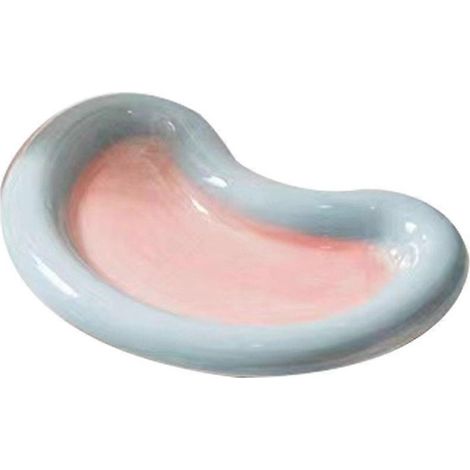 Gamelle en céramique pour chat, peu profonde, pour chats d'intérieur, bol d'eau pour chat - Bleu - Taille S (1/5)