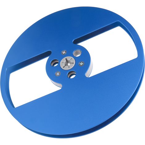 Bobine de bande magnétique vide 1/4 pouce 7 pouces, universelle, en alliage d'aluminium, avec 2 trous, pour magnétophone à bobines, bleue. (1/5)
