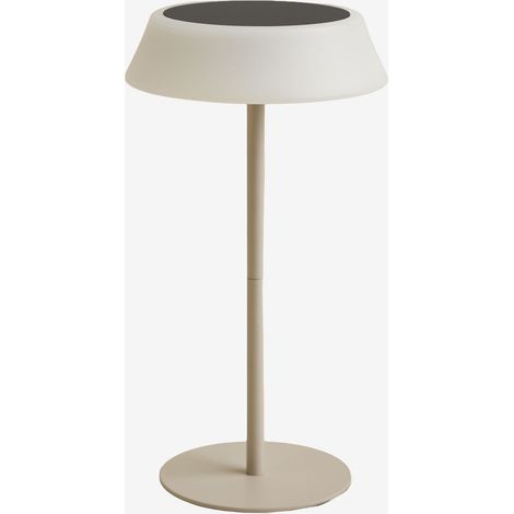 Lampe de table solaire LED sans fil pour extérieur en polyéthylène et fer Ulenia SKLUM Tapioca Beige