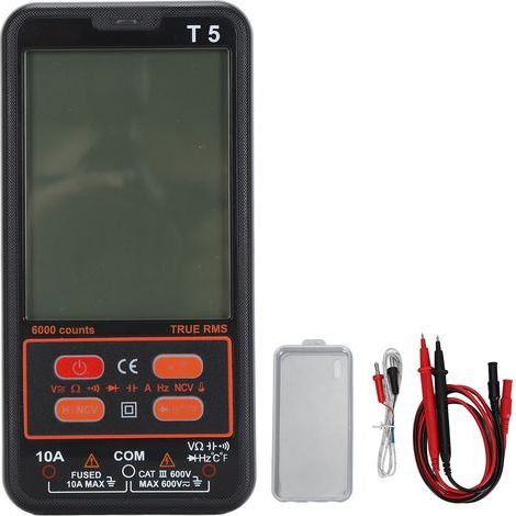 Testeur multimètre Super fin, 6000 points, tension AC DC, résistance au courant, Diode de capacité avec lampe de poche LED (1/4)