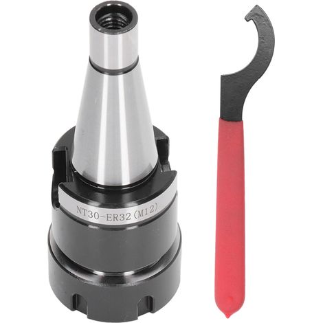 Porte-outil NT30 ER32 pour fraiseuse CNC, avec clé et filetage M12 (1/5)