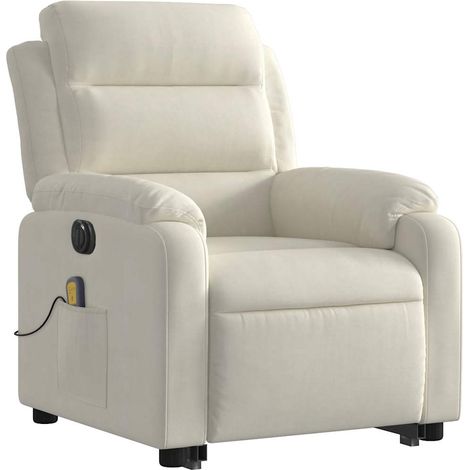 Maison Exclusive - Massagesessel mit Aufstehhilfe Elektrisch Crem (1/5)