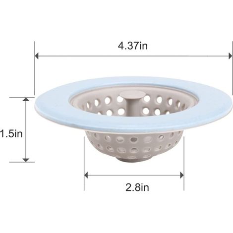 4 pièces crépine de cuisine en silicone pour évier, filtre à cheveux, bouchon de vidange de bain, bonde de sol, accessoires de cuisine (1/3)