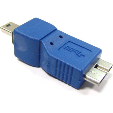 BeMatik - Adaptateur USB 3.0 vers USB 2.0 (mini USB Micro USB à B B Macho Macho) (1/2)