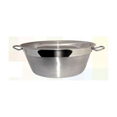 Bassine à confiture inox 38 cm – Compatible induction – Acier inoxydable pour cuisson homogène – Lave-vaisselle – Baumalu