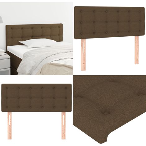Testiera Marrone Scuro 80x5x78/88 cm in Tessuto - Testiera in tessuto - Testiera in legno