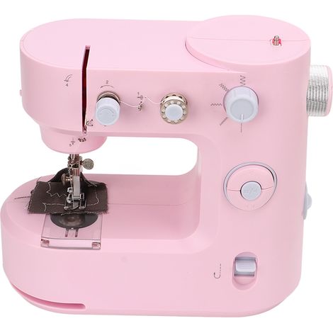 Machine à coudre portable 5 points, surjeteuse multifonction petite, usage domestique et familial, cadeau pour enfants, 100-240V prise UE. (1/5)