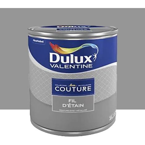 Peinture acrylique Dulux Valentine Couture Effet Métallisé Fil d'étain 1 L (1/2)