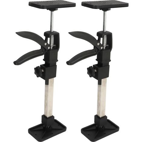 2 tiges de support télescopiques en acier inoxydable, réglables, pour meubles, système de support pour les mains en travail du bois (1/5)