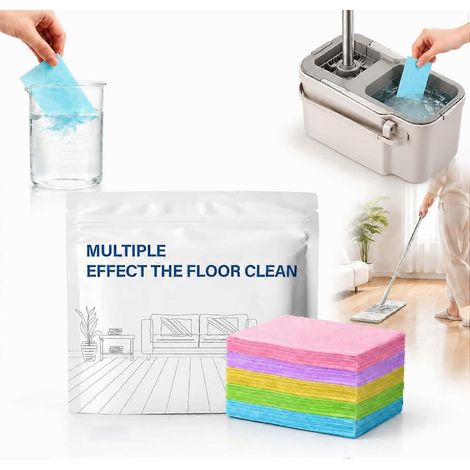 Pastilles nettoyantes multi-surfaces concentrés solubles, 5 couleurs/parfums, pour sols, parquets stratifiés et carrelages (1/5)