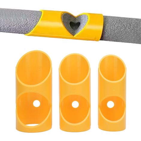 Guillotine pour tubes isolants ABS Kit 3 pièces jaune Guide coupe pour isolation tuyaux maison décoration (1/5)