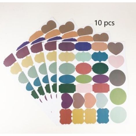 10 Pcs Étiquette de Tableau Noir Auto-adhésif Autocollants de Tableau de Couleur étanche réutilisable Petit Autocollant de Tableau Noir étiquette pour Organisateur de Maison et de Bureau-23x27cm (1/4)